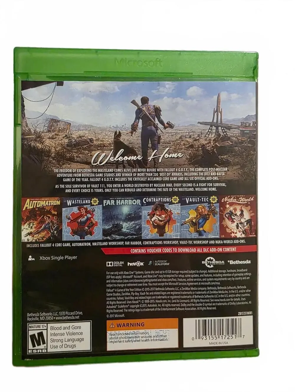 Fallout 4 G.O.T.Y. (Game of the Year Edition) Xbox One Video Game